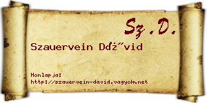 Szauervein Dávid névjegykártya